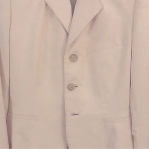 Ralph Lauren cream colored black label silk twill suit size 6!